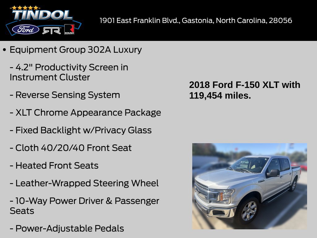 Certified 2018 Ford F150 XLT w/ Equipment Group 302A Luxury AWD/4WD image 13