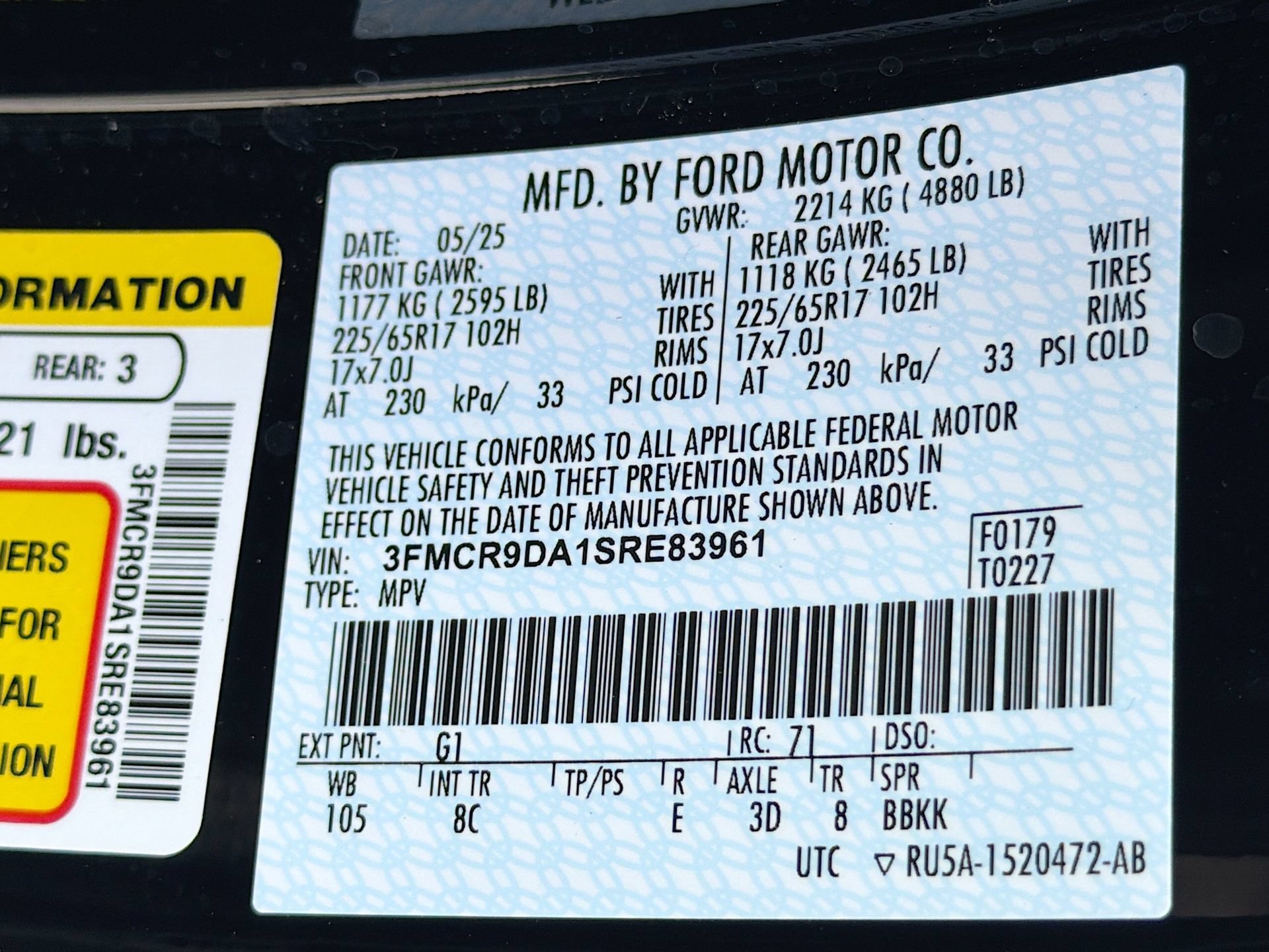 Certified 2025 Ford Bronco Sport Badlands AWD/4WD image 32