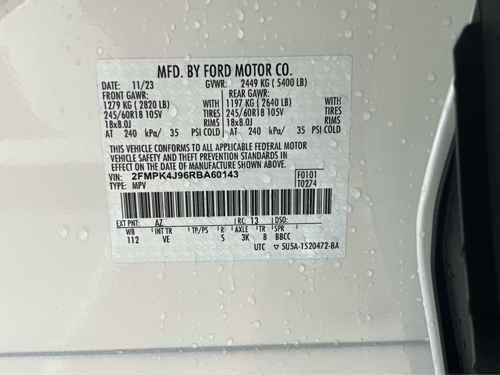 Certified 2024 Ford Edge SEL w/ Convenience Package AWD/4WD image 14