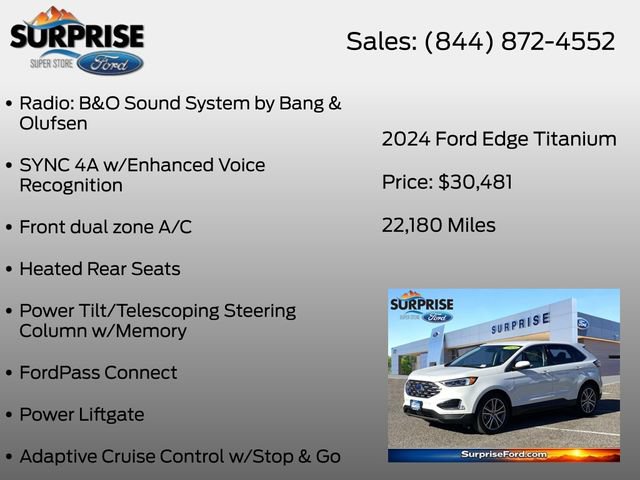 Certified 2024 Ford Edge Titanium w/ Equipment Group 301A AWD/4WD image 20