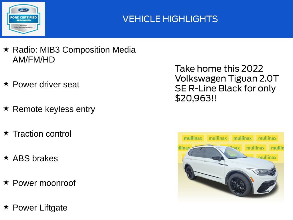 Used 2022 Volkswagen Tiguan SE R-Line AWD/4WD image 17
