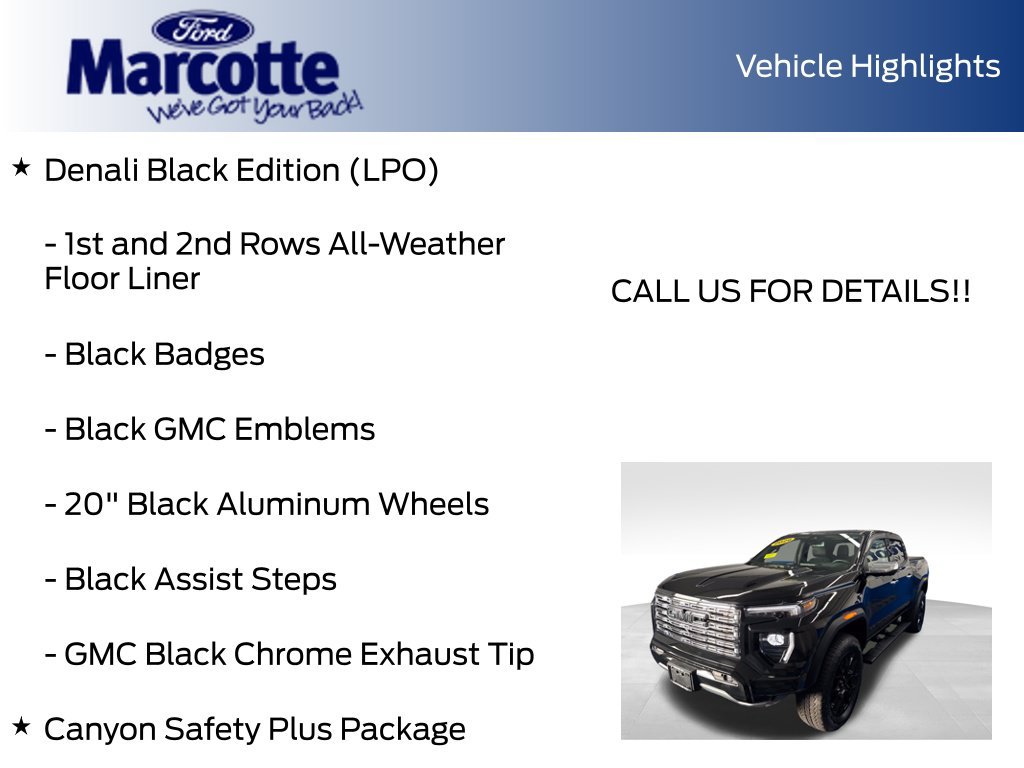 Used 2026 GMC Canyon Denali w/ LPO, Denali Black Edition AWD/4WD image 38