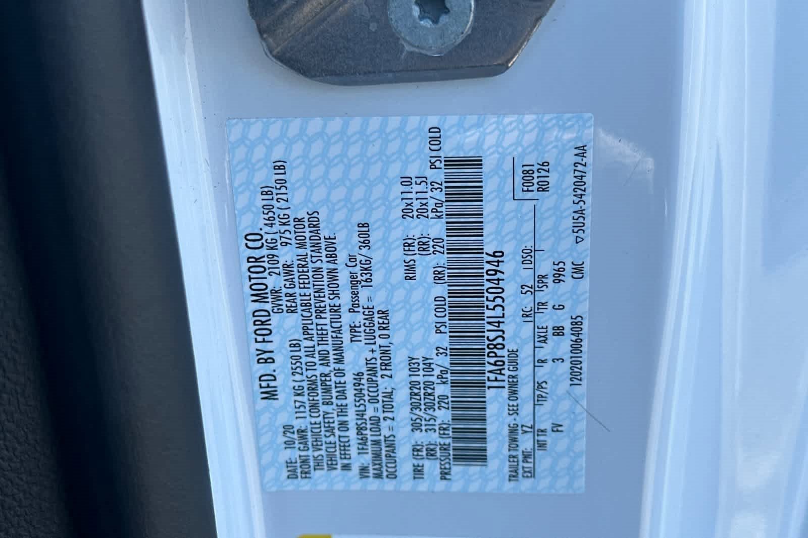 Certified 2020 Ford Mustang Shelby GT500 w/ Carbon Fiber Track Pack image 30