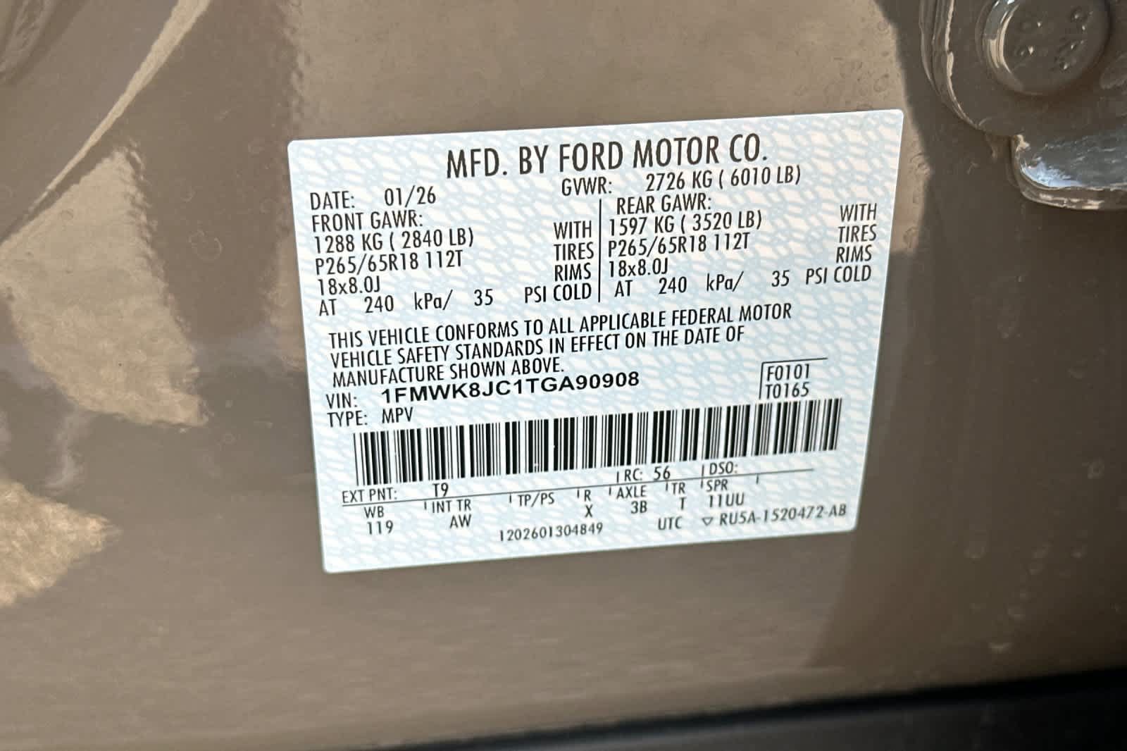 Certified 2026 Ford Explorer Tremor w/ Tremor Ultimate Package AWD/4WD image 31