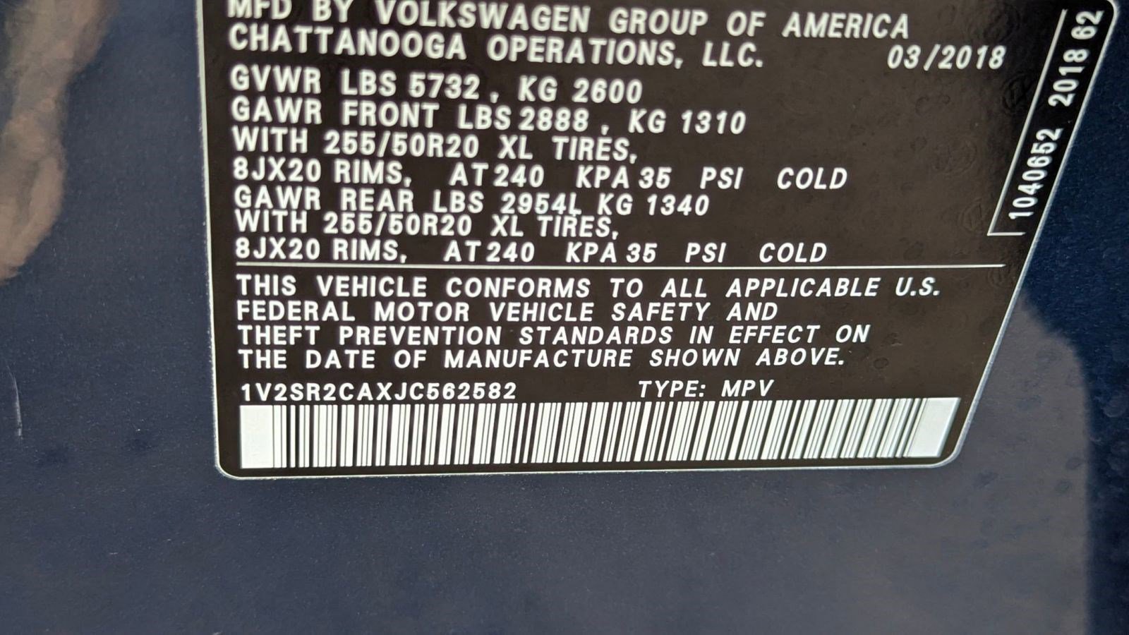 Used 2018 Volkswagen Atlas SEL w/ R-Line Package image 20