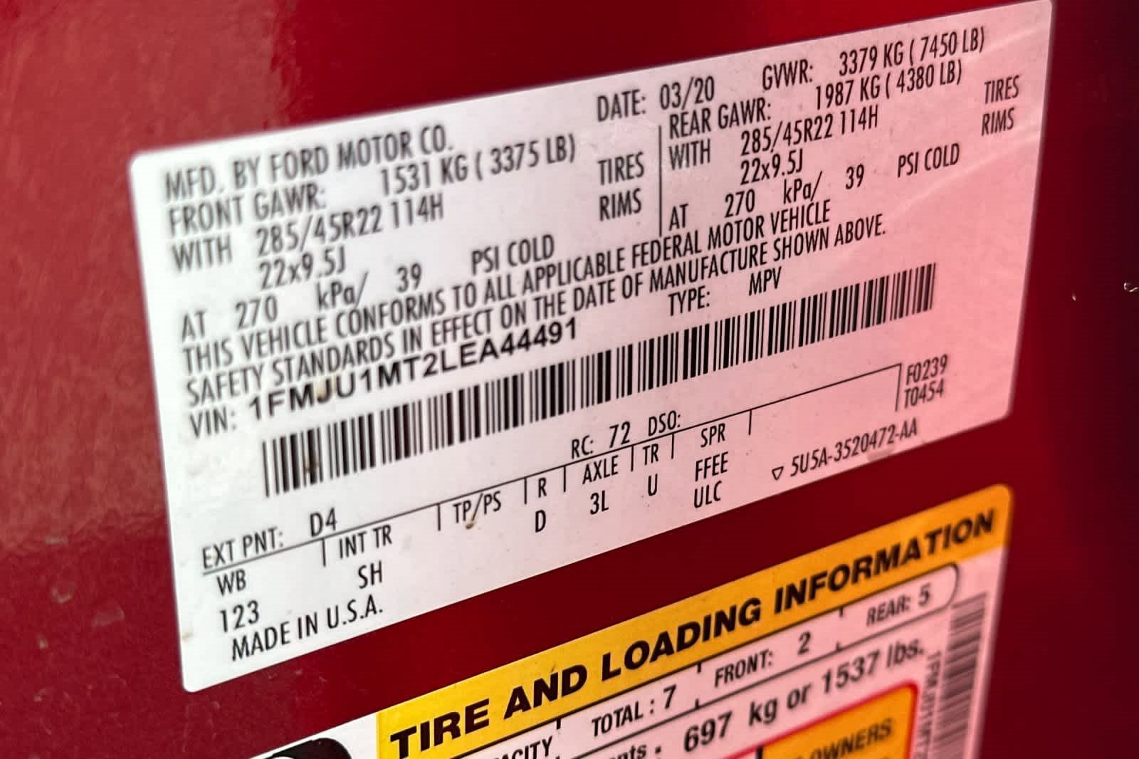 Certified 2020 Ford Expedition Platinum image 31