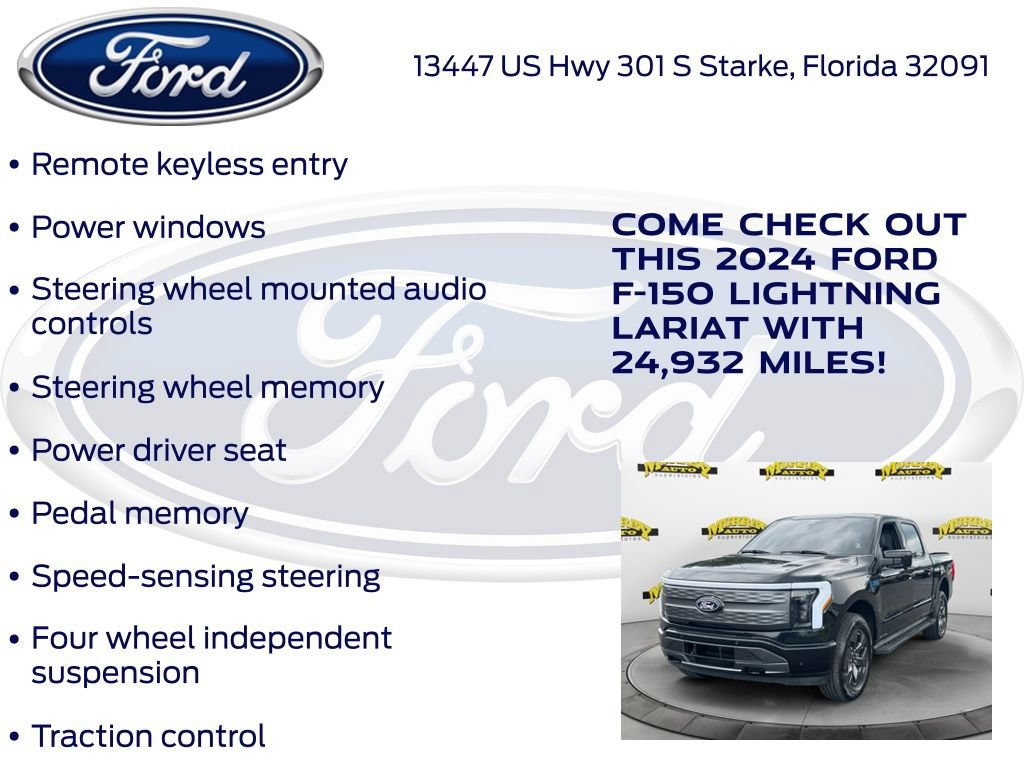 Certified 2024 Ford F150 Lightning Lariat AWD/4WD image 27