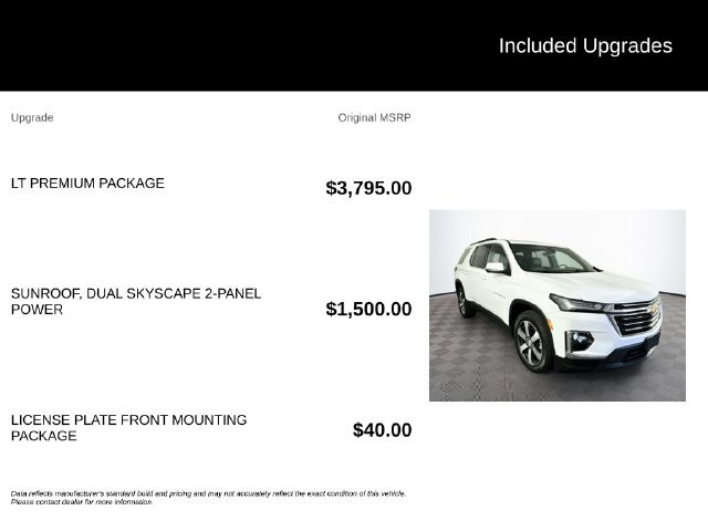 Used 2023 Chevrolet Traverse LT w/ LT Premium Package AWD/4WD image 6