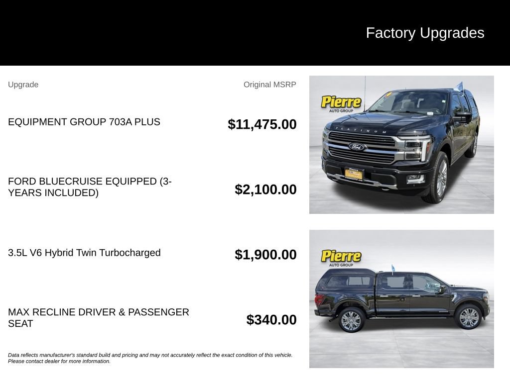 Certified 2024 Ford F150 Platinum w/ Equipment Group 703A Plus AWD/4WD image 13