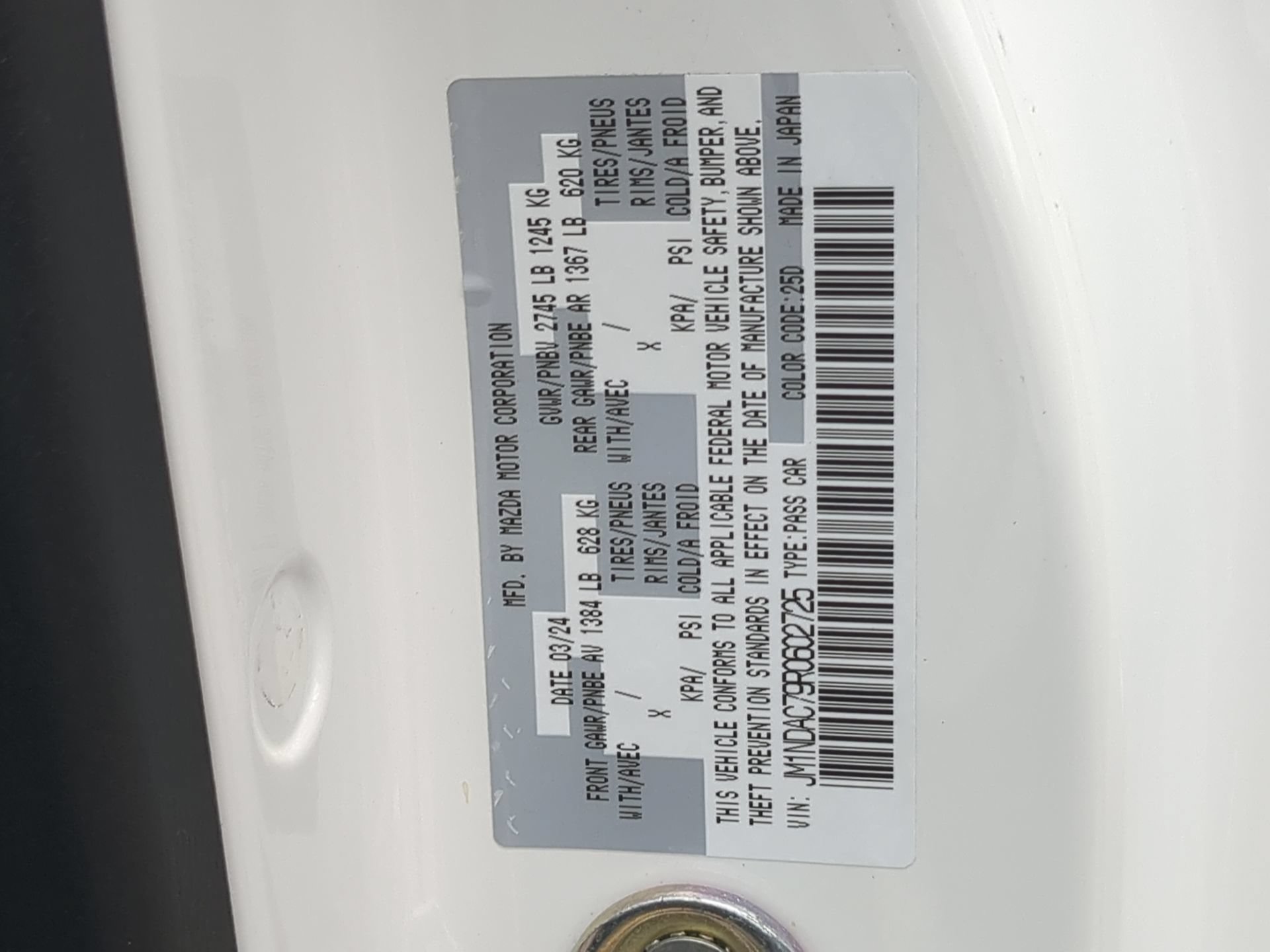 Used 2024 MAZDA MX-5 Miata Club RWD image 70