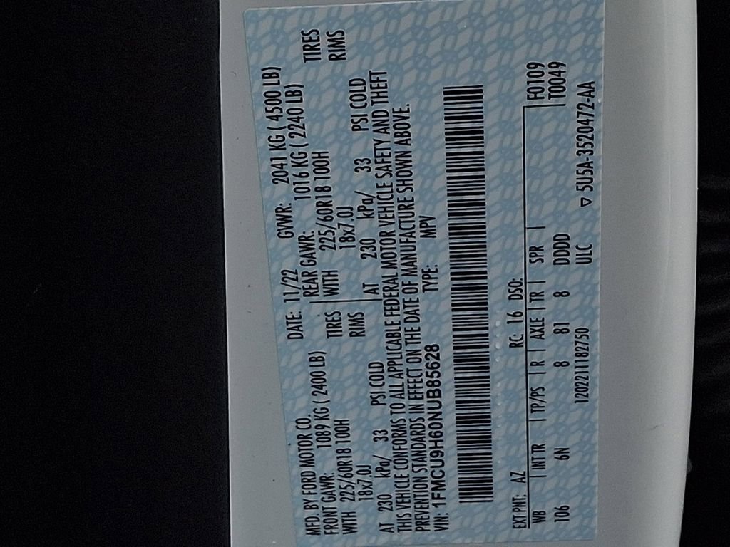 Certified 2022 Ford Escape SEL image 27