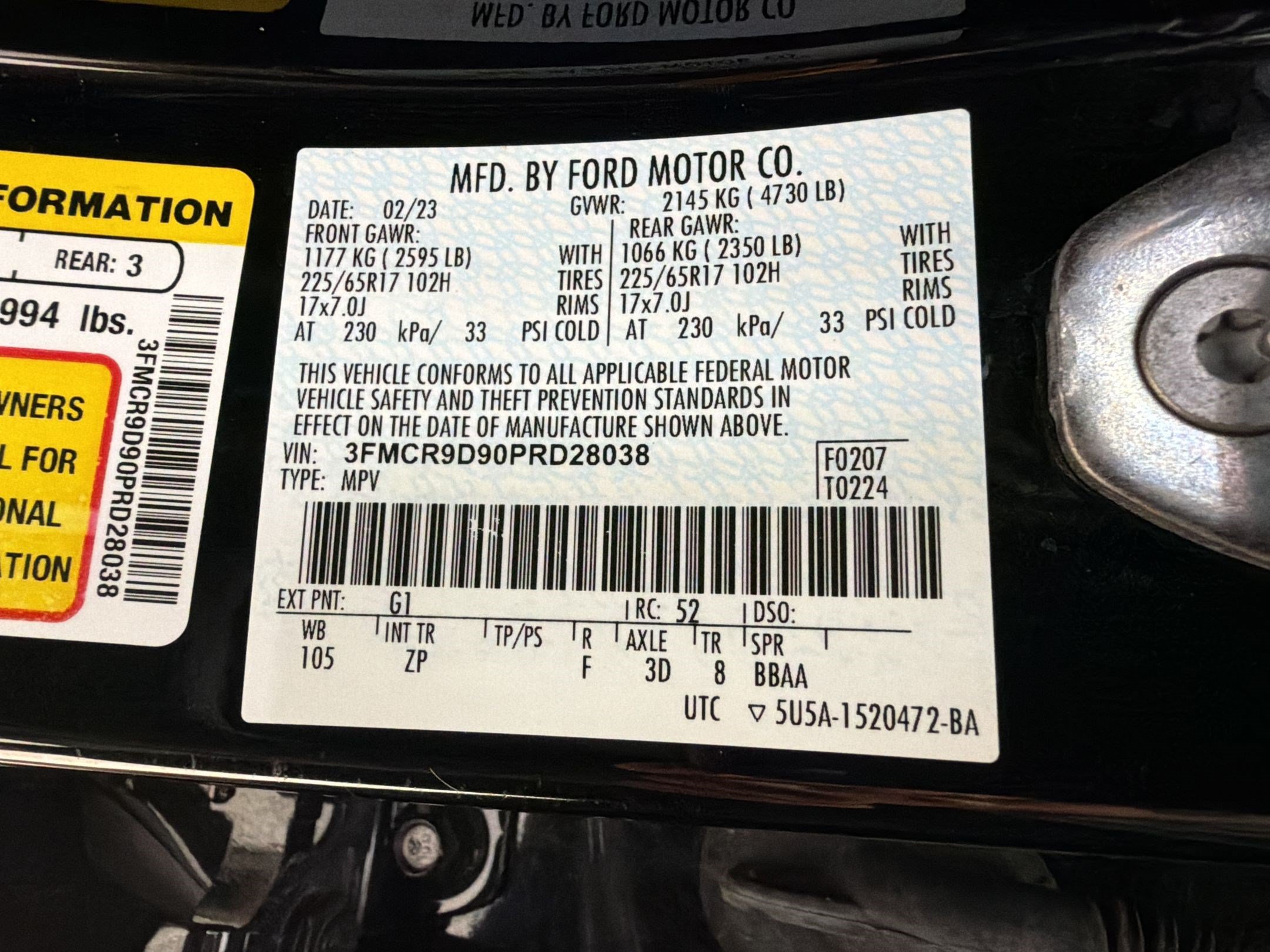 Certified 2023 Ford Bronco Sport Badlands w/ Premium Package AWD/4WD image 24