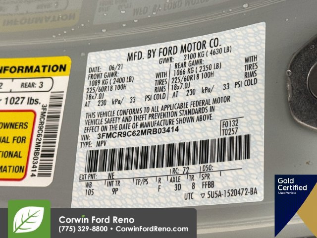 Certified 2021 Ford Bronco Sport Outer Banks w/ Outer Banks Package (96D) AWD/4WD image 33