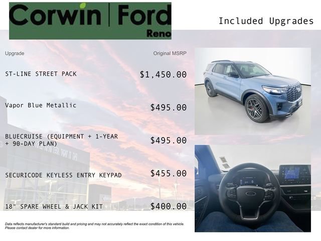 Certified 2026 Ford Explorer ST-Line w/ ST-Line Street Pack AWD/4WD image 3