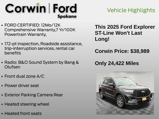 Certified 2025 Ford Explorer ST-Line image 7