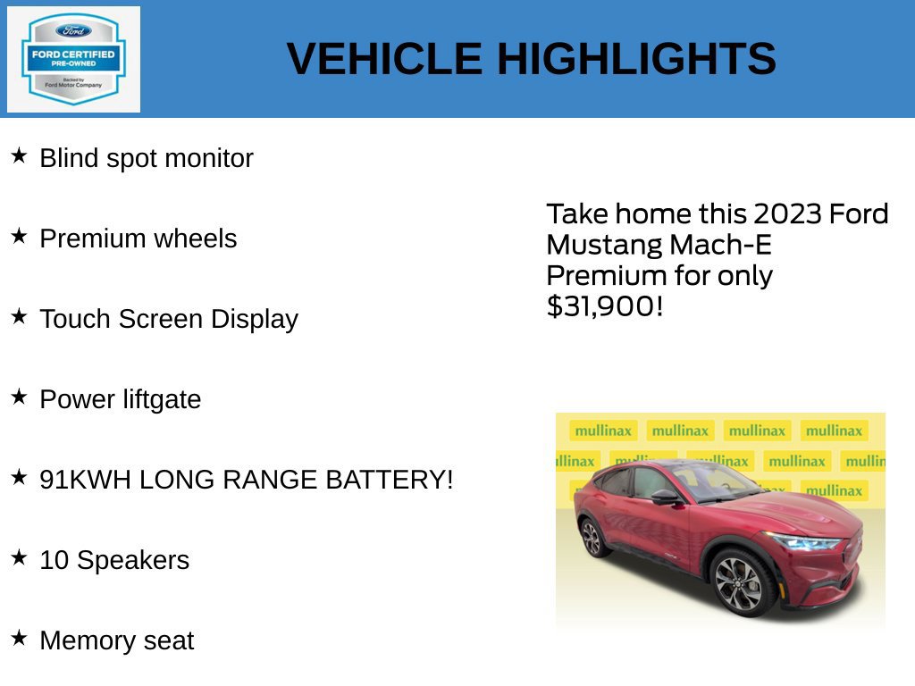 Certified 2023 Ford Mustang Mach-E Premium RWD image 21