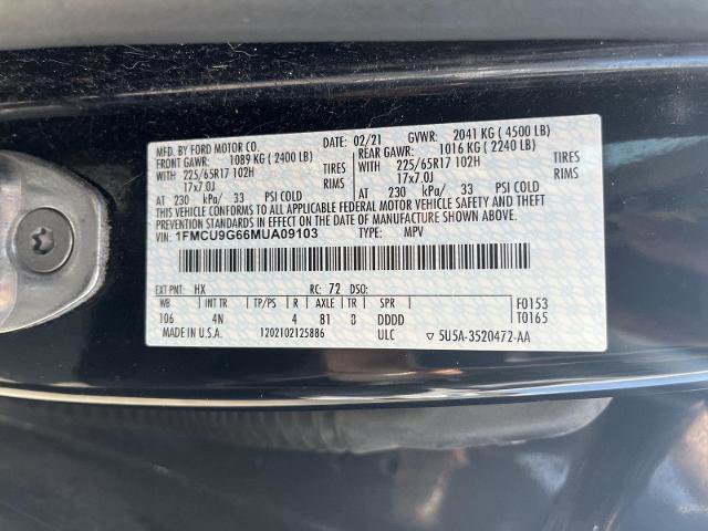 Certified 2021 Ford Escape SE AWD/4WD image 28