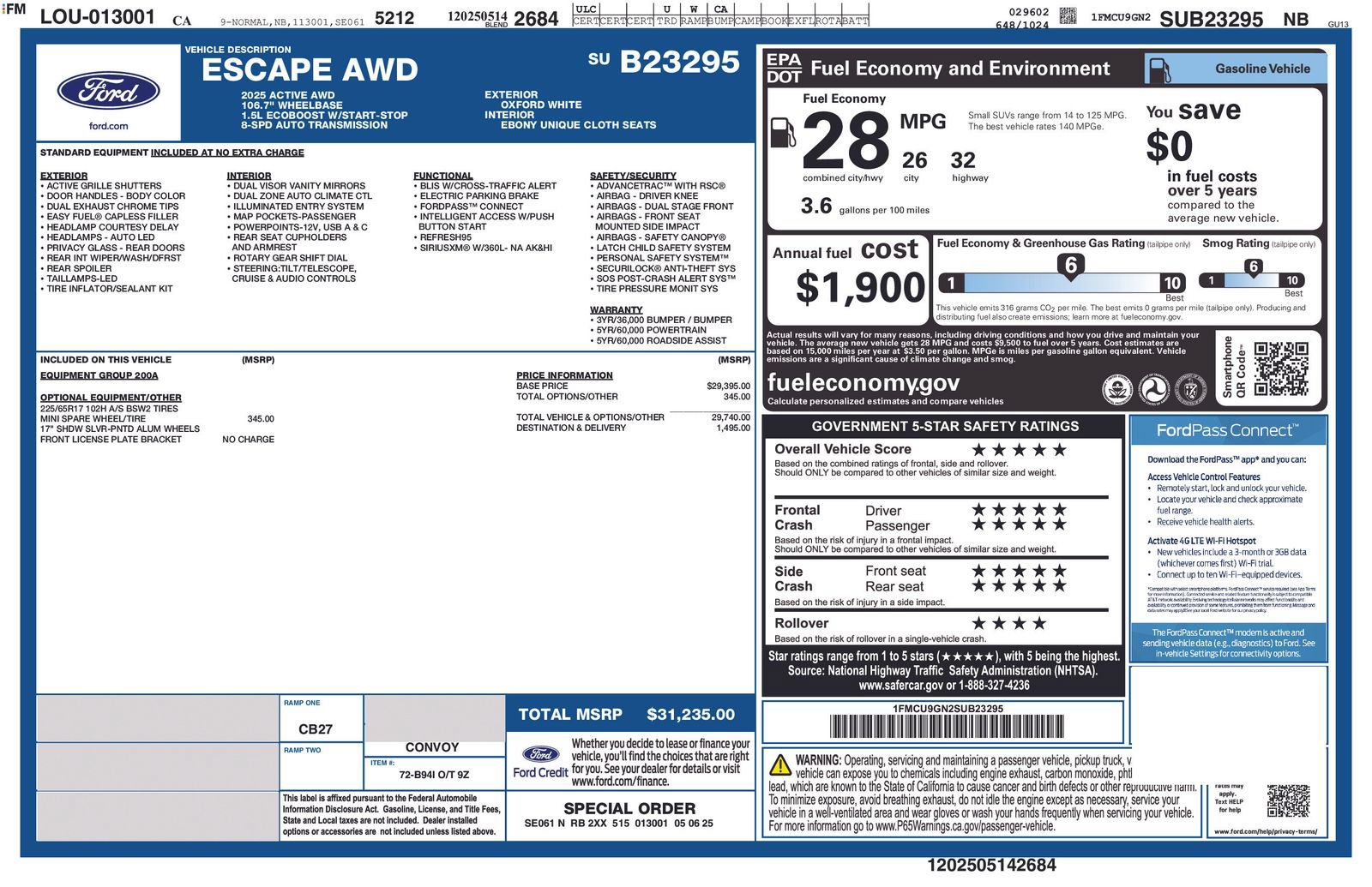Certified 2025 Ford Escape Active AWD/4WD image 5