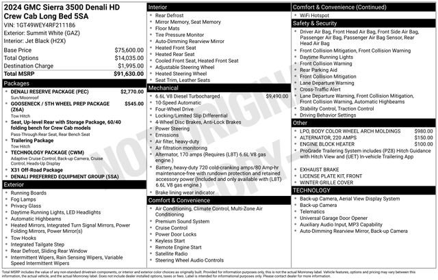 Used 2024 GMC Sierra 3500 Denali w/ Denali Reserve Package AWD/4WD image 9
