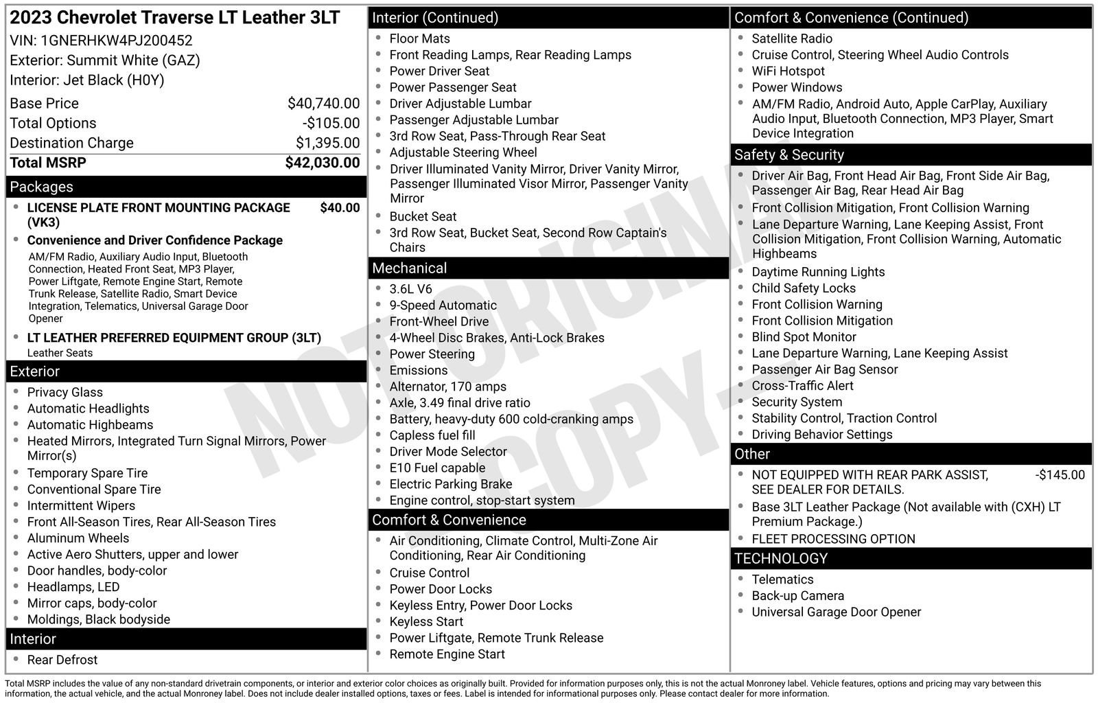 Used 2023 Chevrolet Traverse LT image 9