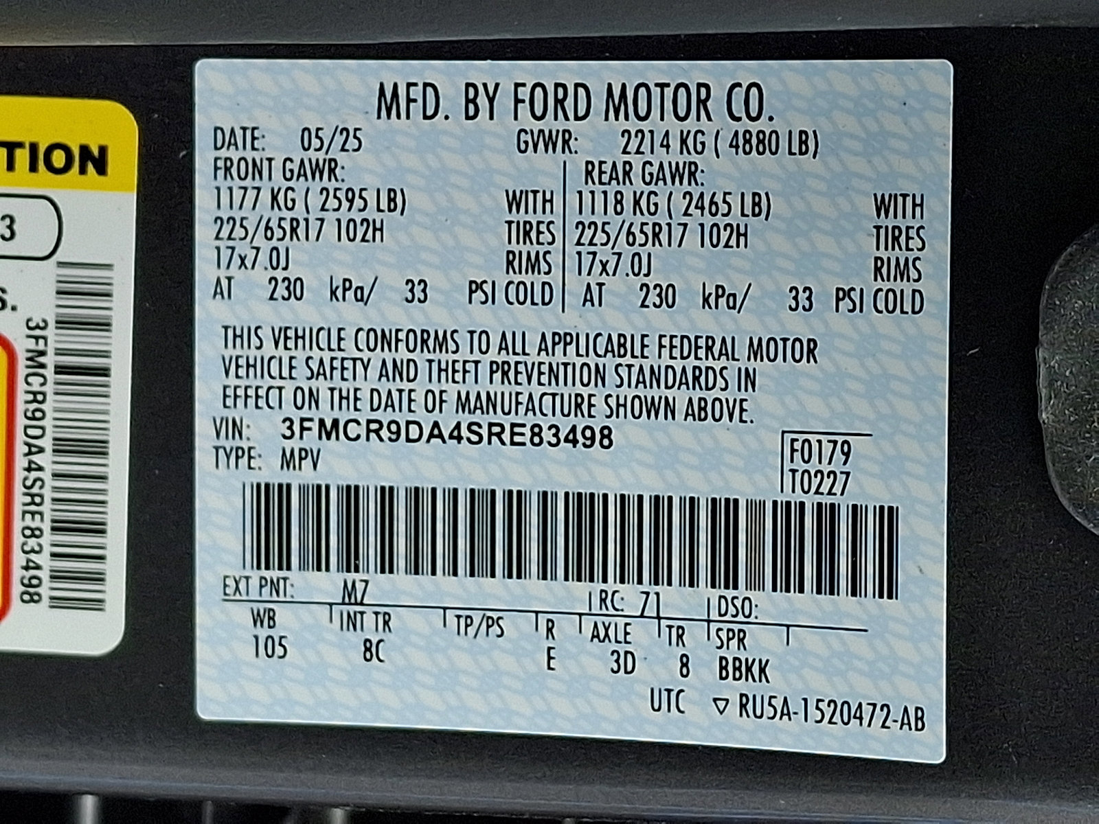 Certified 2025 Ford Bronco Sport Badlands AWD/4WD image 27