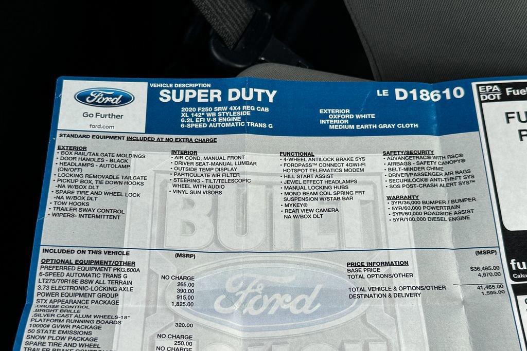 Certified 2020 Ford F250 XL w/ STX Appearance Package image 38