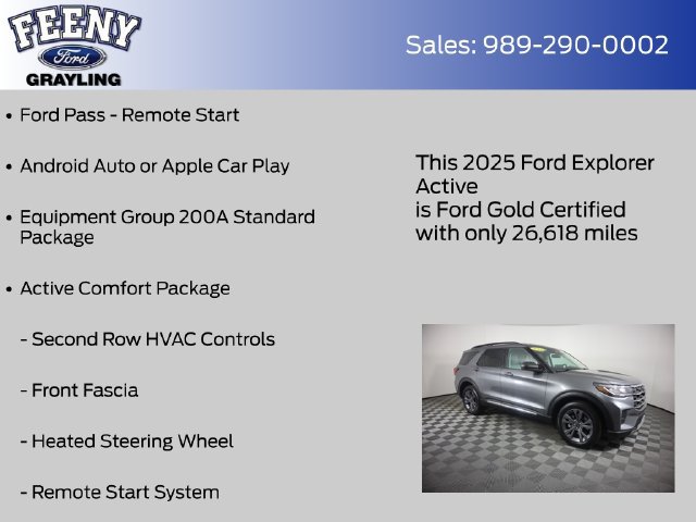 Certified 2025 Ford Explorer Active w/ Active Comfort Package AWD/4WD image 9