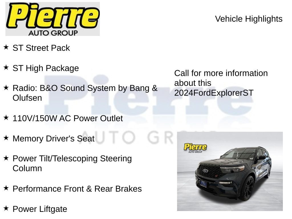 Certified 2024 Ford Explorer ST w/ Equipment Group 401A AWD/4WD image 15