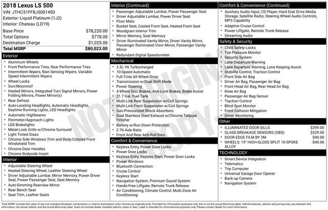 Used 2018 Lexus LS 500 AWD image 37