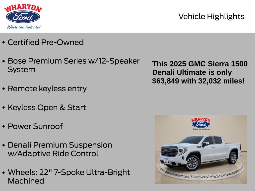 Used 2025 GMC Sierra 1500 Denali Ultimate AWD/4WD image 5