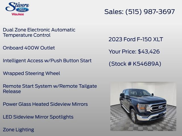 Certified 2023 Ford F150 XLT w/ Equipment Group 302A High image 23