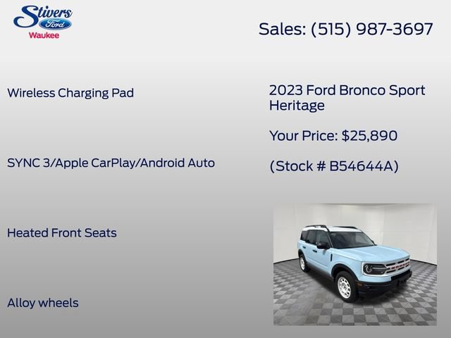 Certified 2023 Ford Bronco Sport Heritage w/ Heritage Convenience Package AWD/4WD image 22