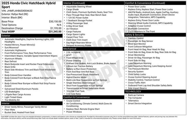 Used 2025 Honda Civic Sport image 35