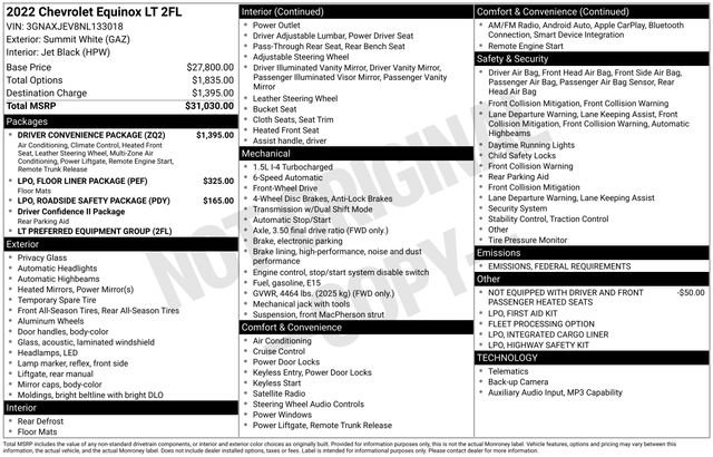Used 2022 Chevrolet Equinox LT w/ Driver Convenience Package image 39