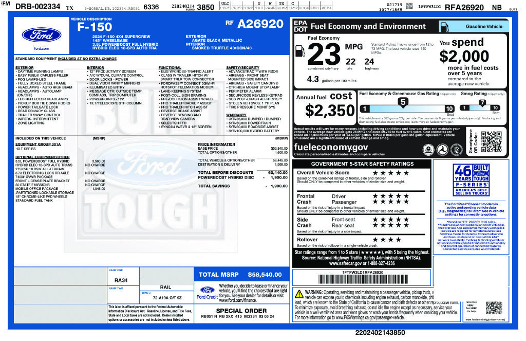 Certified 2024 Ford F150 XLT w/ Mobile Office Package AWD/4WD image 23