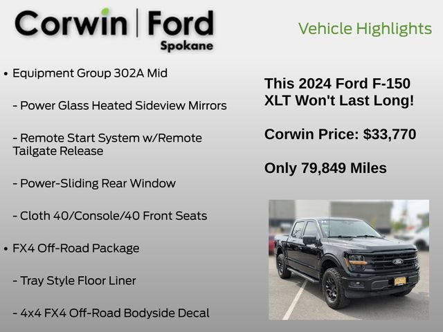 Certified 2024 Ford F150 XLT w/ Equipment Group 302A MID AWD/4WD image 19