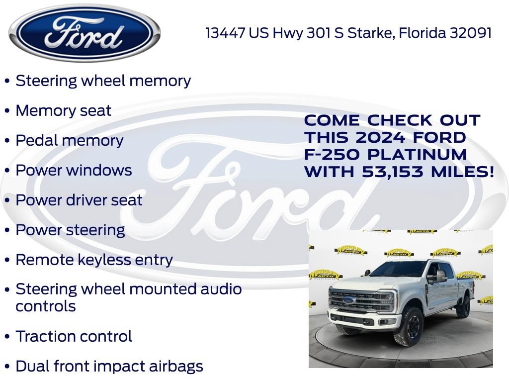Certified 2024 Ford F250 Platinum w/ Tremor Off-Road Package AWD/4WD image 25