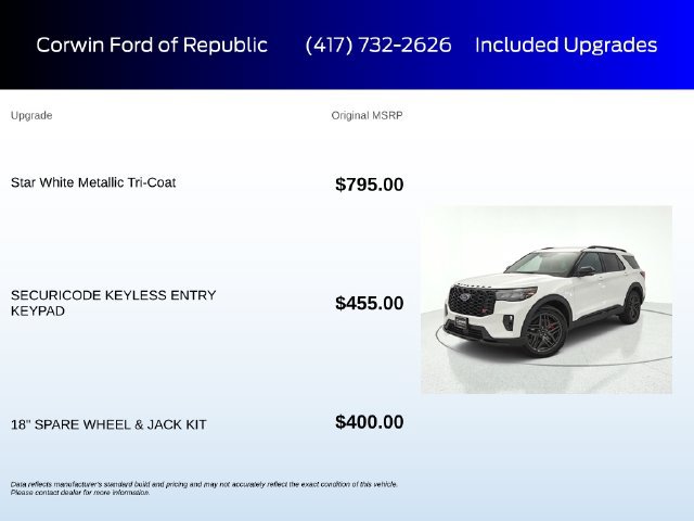 Certified 2026 Ford Explorer ST AWD/4WD image 6