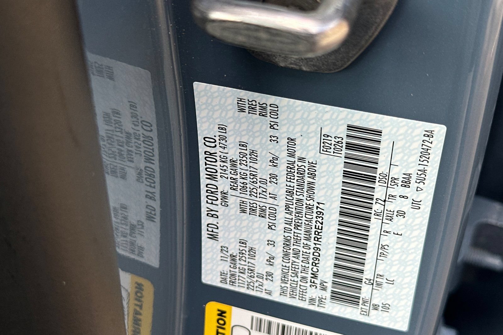 Certified 2024 Ford Bronco Sport Badlands AWD/4WD image 56