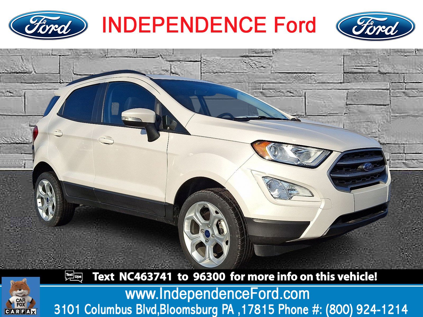 Certified 2022 Ford EcoSport SE w/ SE Appearance Package