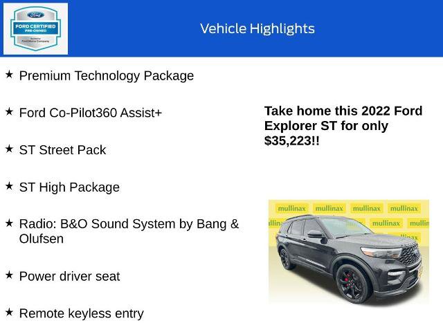 Certified 2022 Ford Explorer ST w/ ST Street Pack AWD/4WD image 10