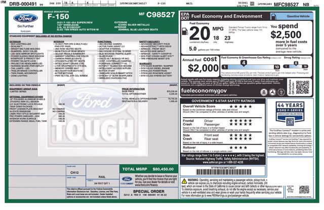 Certified 2021 Ford F150 Limited AWD/4WD image 4