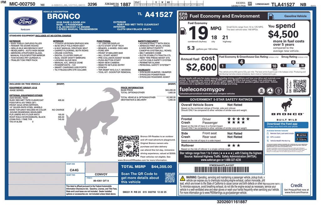 Certified 2026 Ford Bronco 2-Door AWD/4WD image 32