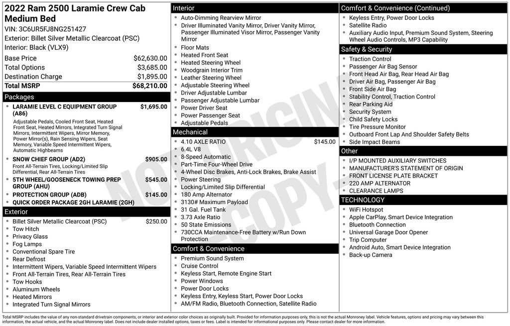 Used 2022 RAM 2500 Laramie AWD/4WD image 43