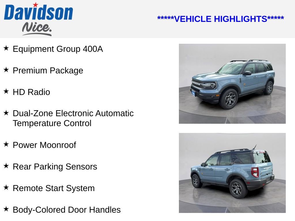 Certified 2022 Ford Bronco Sport Badlands w/ Premium Package image 4