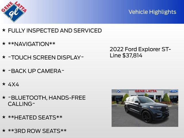 Certified 2022 Ford Explorer ST-Line w/ Class IV Trailer Tow Package image 34