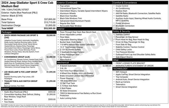 Used 2024 Jeep Gladiator Sport image 11