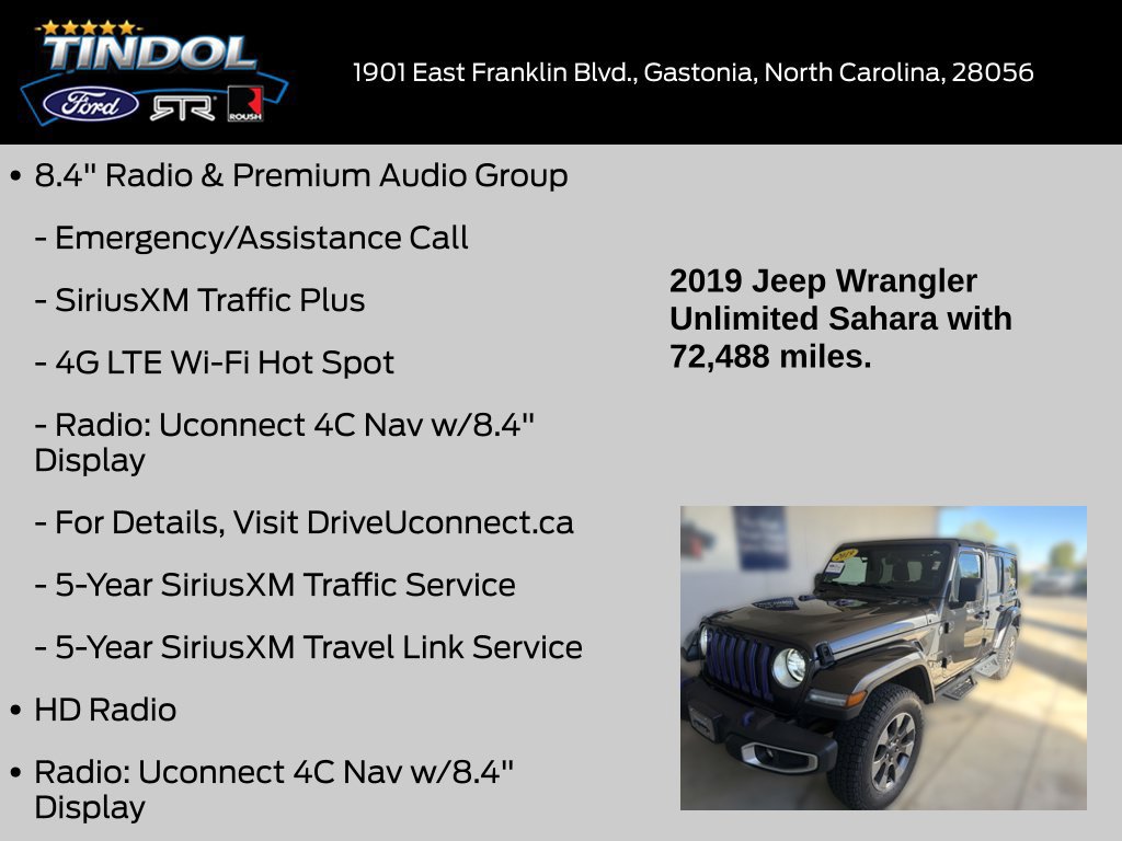 Used 2019 Jeep Wrangler Unlimited Sahara AWD/4WD image 19