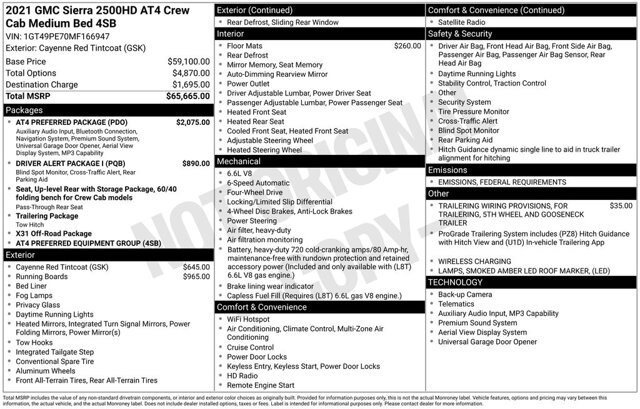 Used 2021 GMC Sierra 2500 AT4 w/ AT4 Preferred Package image 11