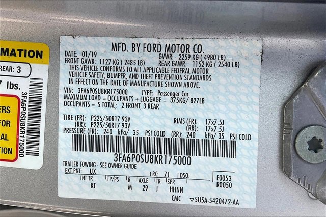 Certified 2019 Ford Fusion Energi Titanium image 34